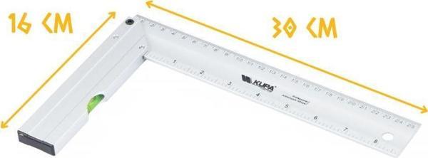 Kupa Su Terazili Alüminyum Gönye 300 mm. - Image 1
