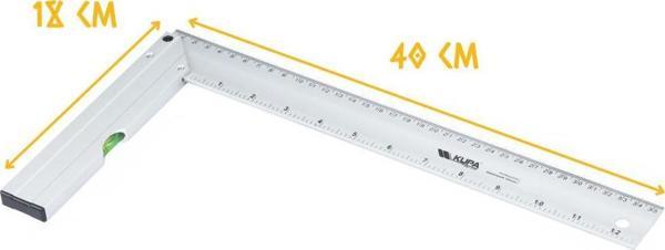 Kupa Su Terazili Alüminyum Gönye 400 mm. - Image 1