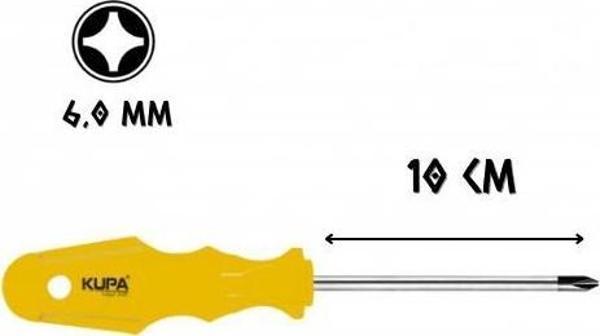Kupa Tornavida Mıknatıslı YILDIZ Uçlu 6.0 - 10 cm. - Image 1