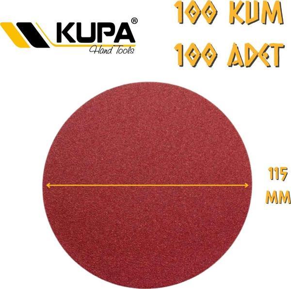 Kupa Yuvarlak Cırt Zımpara 115 mm - P100 Kum - 100 Adet - Image 1