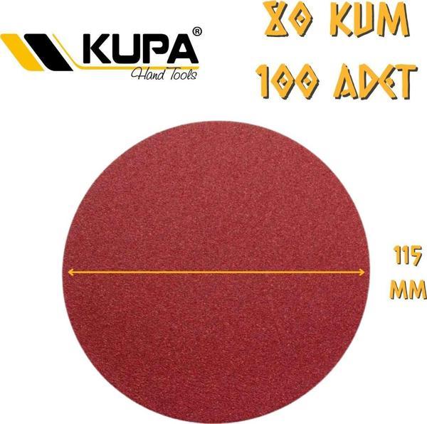 Kupa Yuvarlak Cırt Zımpara 115 mm - P80 Kum - 100 Adet - Image 1