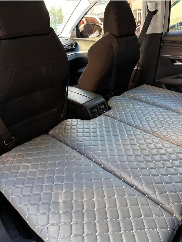 Shopset Oto Arka Koltuk Yatak 70*130 Cm Gri Deri Uyumlu - Image 1