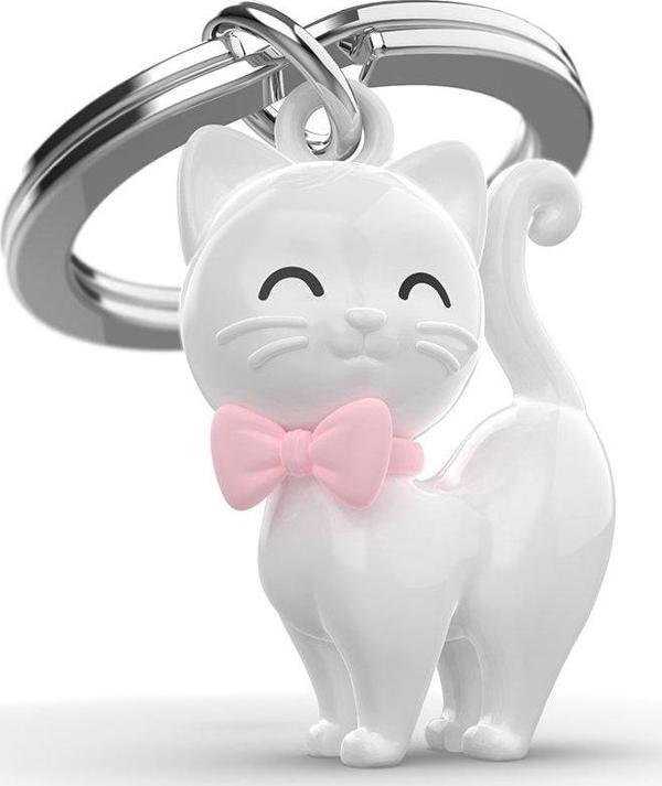 Metalmorphose Beyaz Kedi Anahtarlık - Image 1