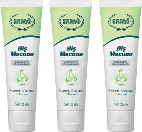 Ersağ Diş Macunu (Karanfil - Okaliptüs - Aloe Vera) x 3 Adet - Image 1