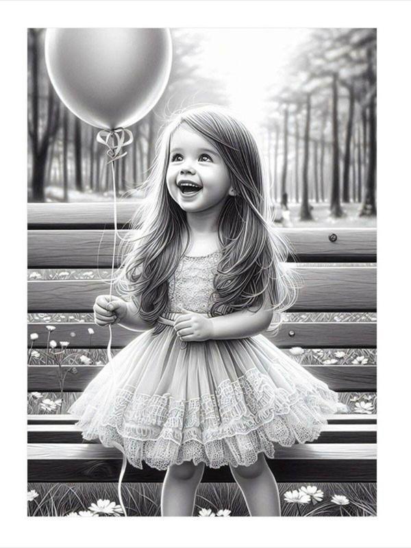 Ekart Balon Tutan Çocuk Hediyelik Ahşap Tablo 25 cm x 35 cm - Image 1