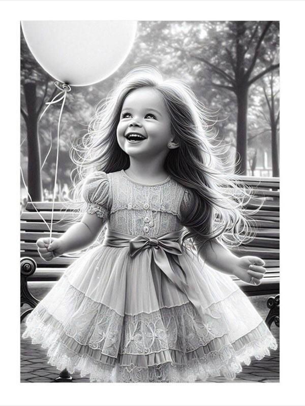 Ekart Balon Tutan Çocuk Hediyelik Ahşap Tablo 25 cm x 35 cm - Image 1