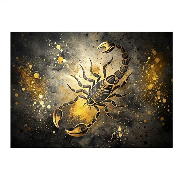 Ekart Akrep Burcu Modern Ahşap Tablo 35 cm x 50 cm - Image 1