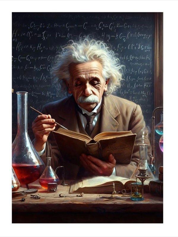 Ekart Albert Einstein Tasarım Ahşap Tablo 25 cm x 35 cm - Image 1