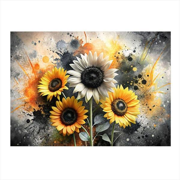 Ekart Ayçiçekleri Tasarım Ahşap Tablo 25 cm x 35 cm - Image 1