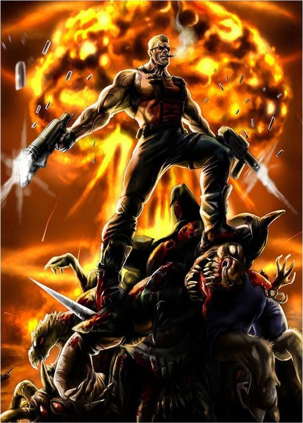 Ekart Duke Nukem Afiş Model Ahşap Tablo 35 cm x 50 cm - Image 1