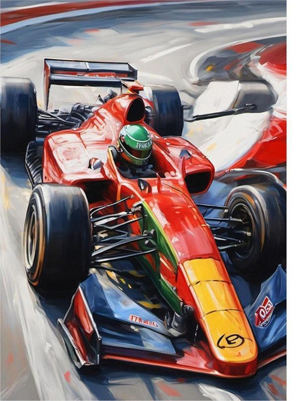 Ekart Formula 1 Aracı Tasarım Ahşap Tablo 35 cm x 50 cm - Image 1
