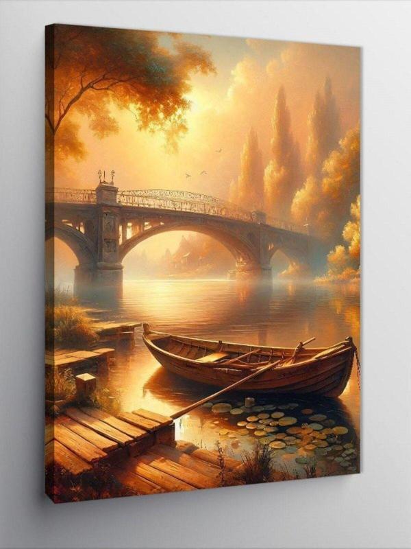Ekart Kanvas Tablo Köprü Ve Ahşap Sal - Image 1