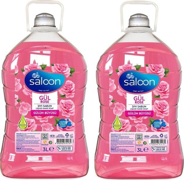Saloon Sıvı Sabun Gül 3 LİTRE*2 TOPLAM 6 LİTRE GÜL KOKULU SIVI SABUN - Image 1