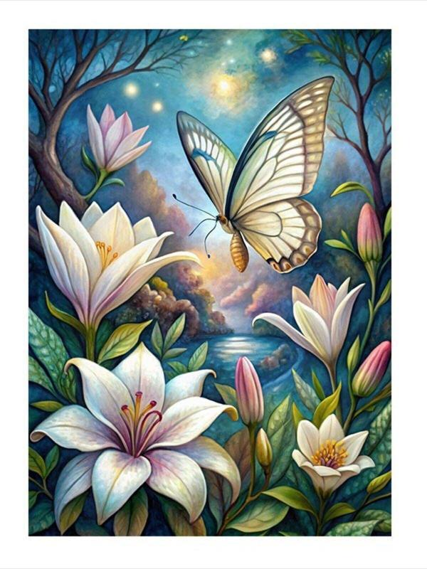 Ekart Kelebekler Ve Çiçekler Dekoratif ahşap Tablo 25 cm x 35 cm - Image 1