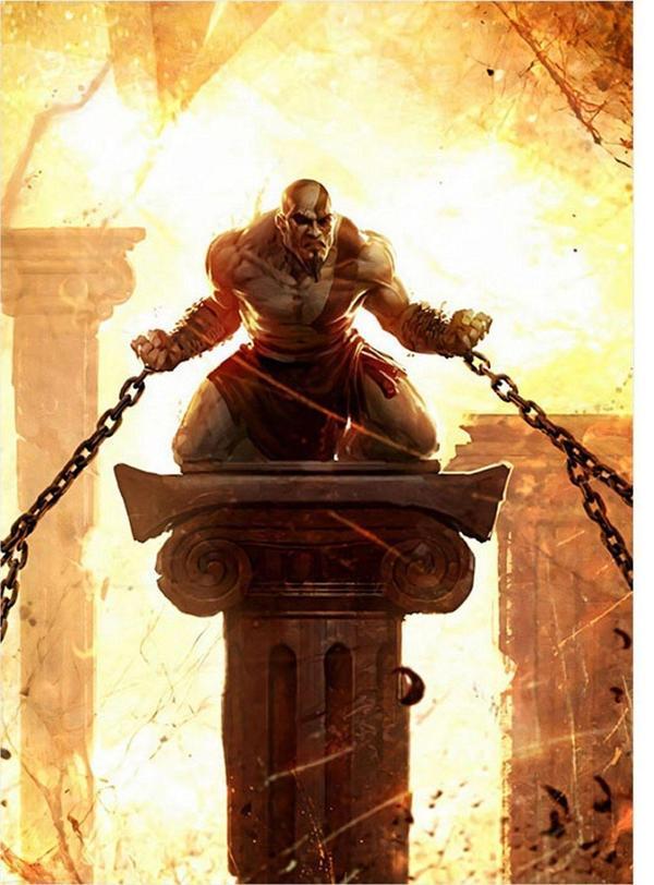 Ekart God Of War Model Ahşap Tablo 25 cm x 35 cm - Image 1