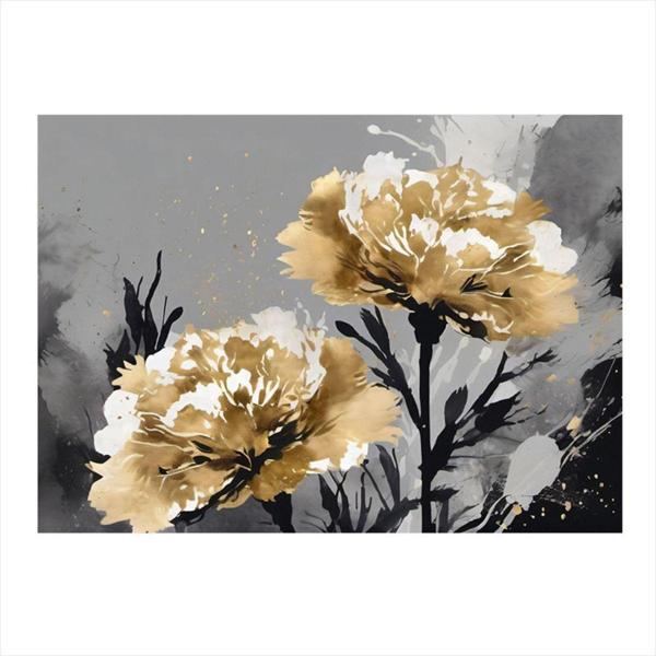 Ekart Gold Karanfil Çiçeği Hediyelik Ahşap Tablo 35 cm x 50 cm - Image 1