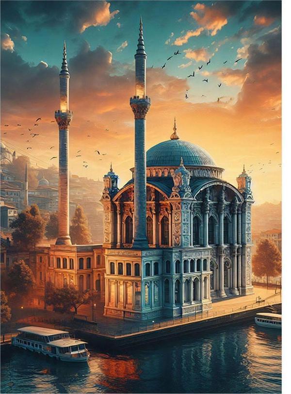 Ekart İstanbul Ortaköy Camii Dekoratif ahşap Tablo 35 cm x 50 cm - Image 1