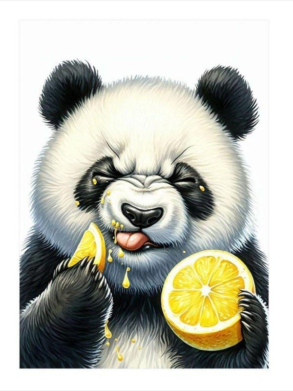 Ekart Limon Yiyen Panda Model Ahşap Tablo 25 cm x 35 cm - Image 1