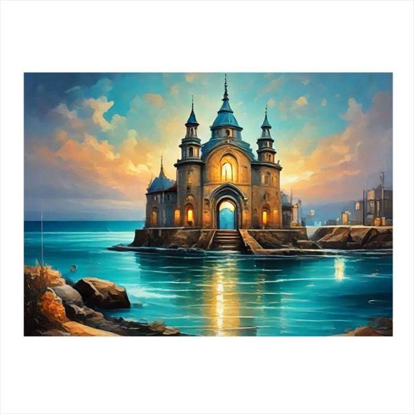 Ekart Manzara Ve Ev Modern Ahşap Tablo 35 cm x 50 cm - Image 1