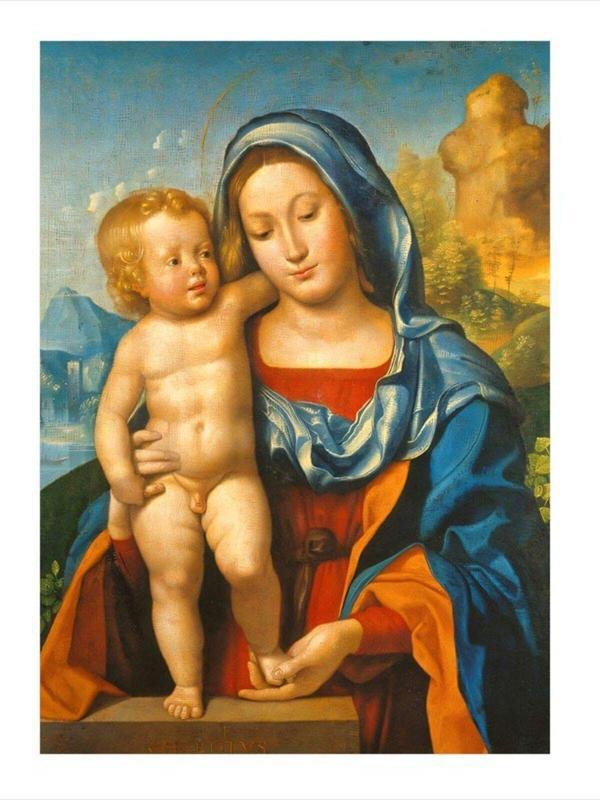 Ekart Meryem Ana Ve İsa Model Ahşap Tablo 25 cm x 35 cm - Image 1