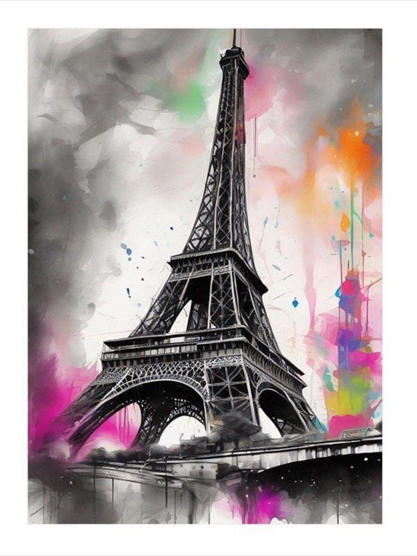 Ekart Paris Eyfel Kulesi Desenli Ahşap Tablo 25 cm x 35 cm - Image 1
