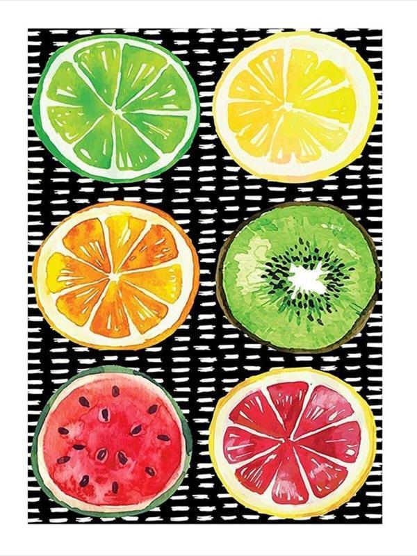 Ekart Meyve Dilimleri Hediyelik Ahşap Tablo 25 cm x 35 cm - Image 1