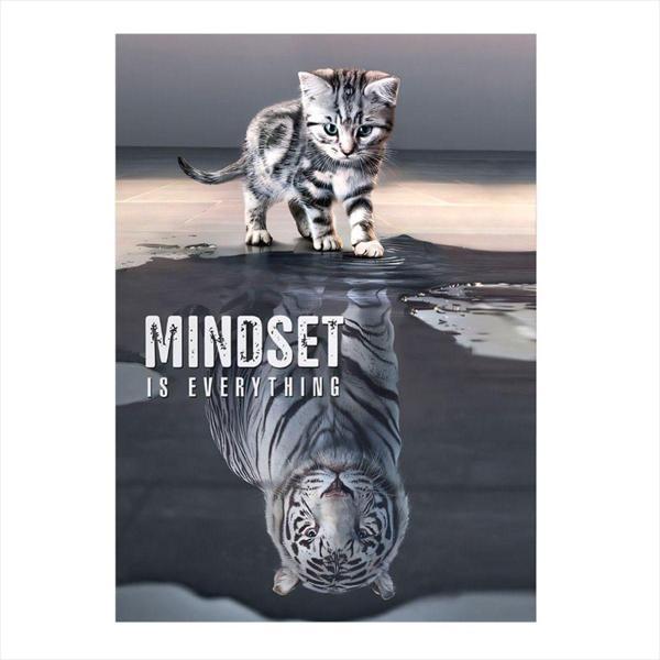Ekart Mindset İs Everything Model Ahşap Tablo 35 cm x 50 cm - Image 1