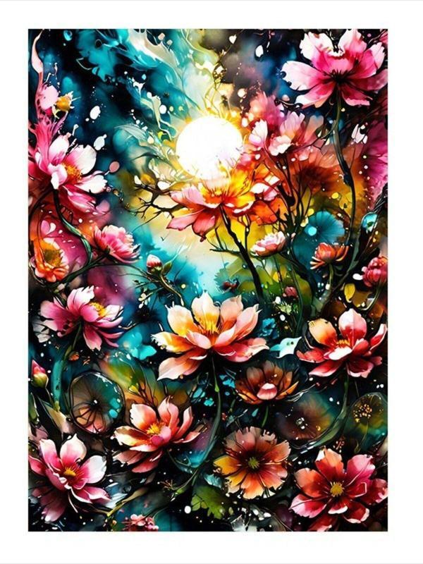 Ekart Pembe Çiçekler Tasarım Ahşap Tablo 25 cm x 35 cm - Image 1