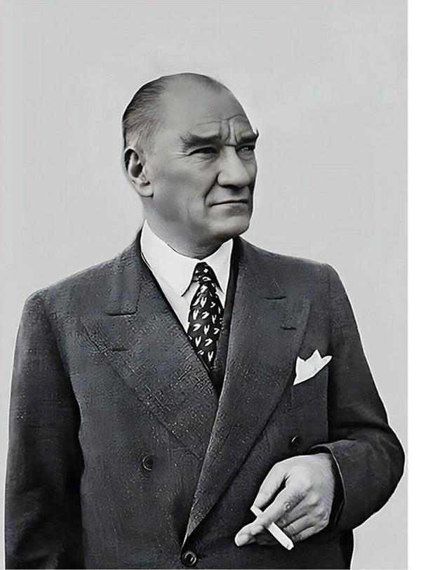 Ekart Mustafa Kemal Atatürk Modern Ahşap Tablo 35 cm x 50 cm - Image 1