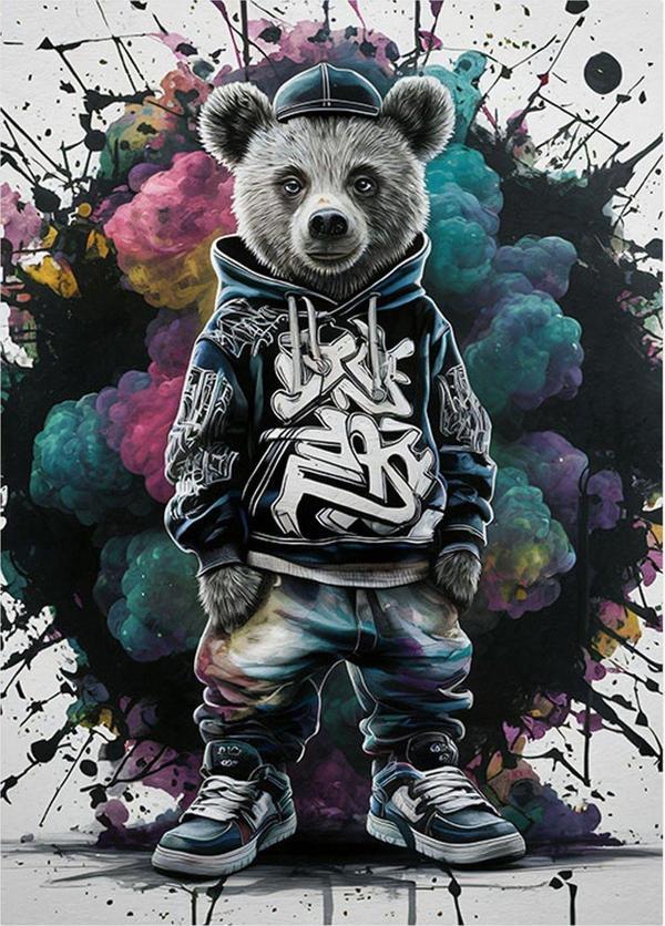Ekart Rapçi Panda Model Ahşap Tablo 25 cm x 35 cm - Image 1