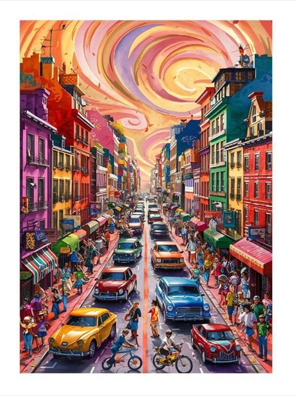Ekart Renkli Şehir Hediyelik Ahşap Tablo 25 cm x 35 cm - Image 1