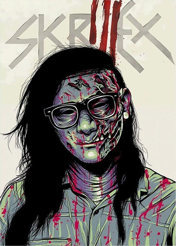 Ekart Skrillex Rock Müzik Modern Ahşap Tablo 35 cm x 50 cm - Image 1