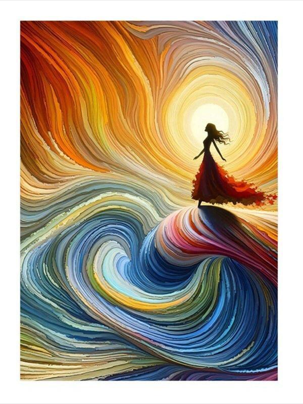 Ekart Soyut Desenler Ve Kadın Dekoratif ahşap Tablo 25 cm x 35 cm - Image 1