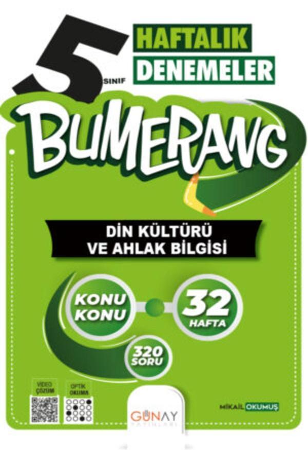 5.Sınıf Bumerang Haftalık Din Kültürü ve Ahlak Bilgisi Denemeleri - Günay Yayınları - Image 1