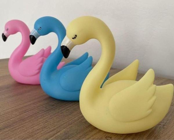 Mobgift Flamingo Mavi Dekoratif Gece Lambası - Image 1