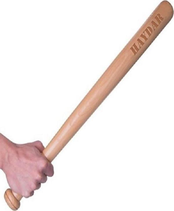 Mobgift Haydar Yazılı Ahşap Beyzbol Sopası - Image 1