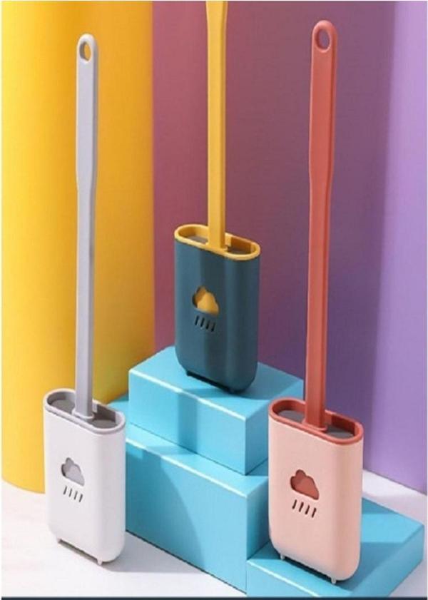 Mobgift Hazneli Silikon Tuvalet Temizlik Fırçası 3' Lü Set - Image 1