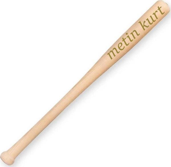 Mobgift Isme Özel Ahşap Beyzbol Sopası - Image 1