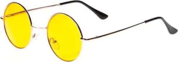Mobgift John Lennon Güneş Gözlüğü Yuvarlak Sarı Camlı - Image 1