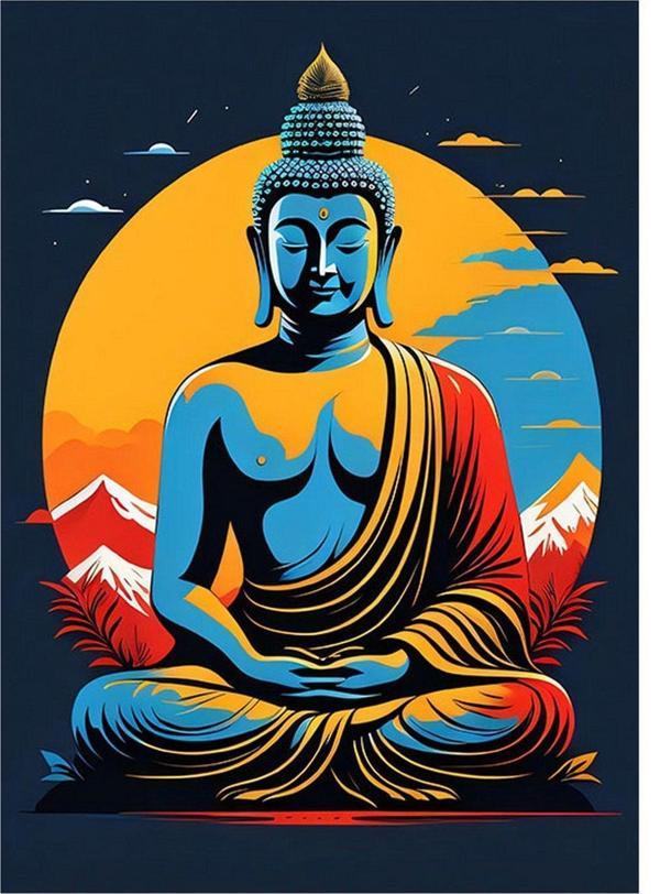Ekart Buddha Ve Doğa Art Mdf Poster 50 cm x 70 cm - Image 1