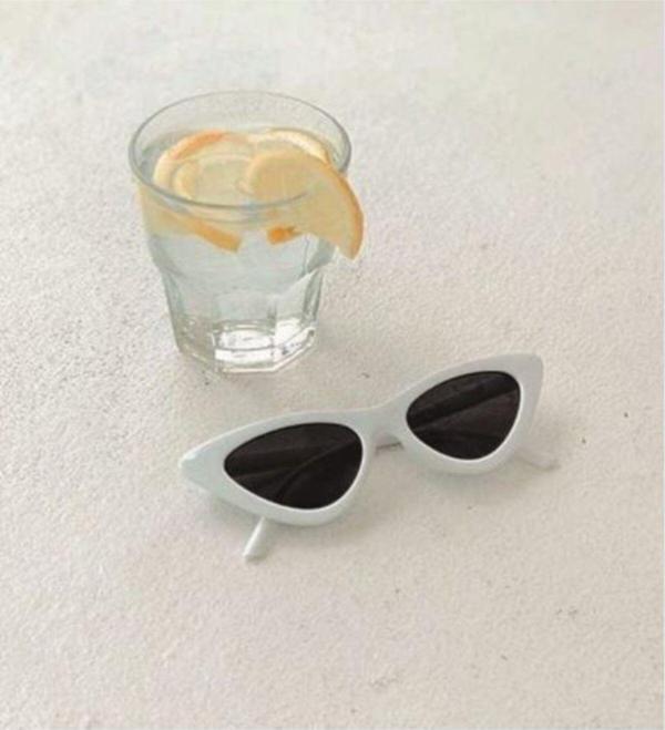 Mobgift Kadın Cat Eye Model Beyaz Kadın Güneş Gözlüğü - Image 1