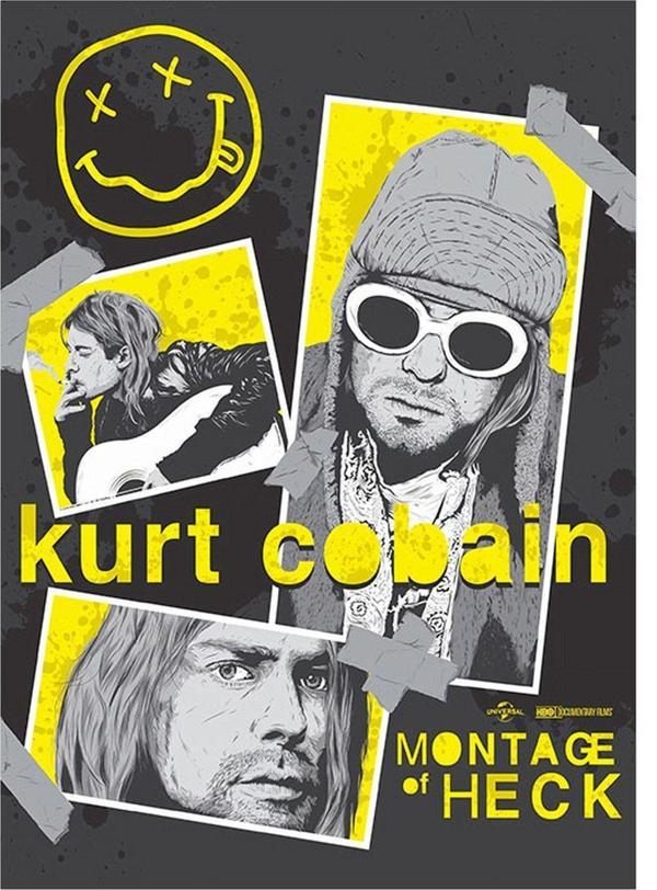 Ekart Kurt Cobain Afişi Art Mdf Poster 35 cm x 50 cm - Image 1