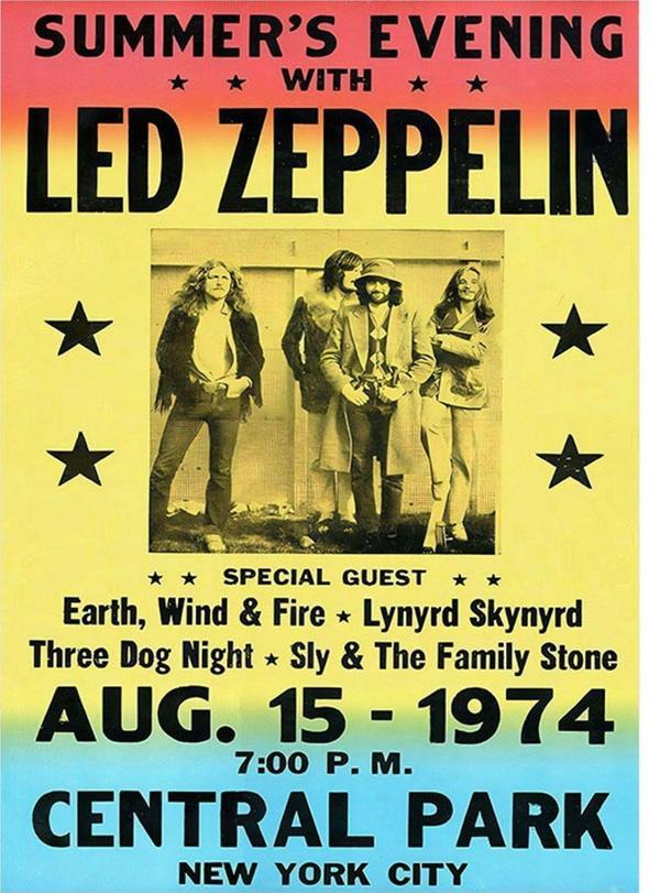 Ekart Led Zeppelin Konser Afişi Mdf poster 50 cm x 70 cm - Image 1