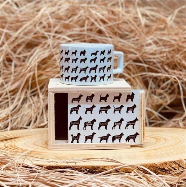 Mobgift Köpek Tasarımlı Kutulu Kupa Sürpriz Hediyeli - Image 1