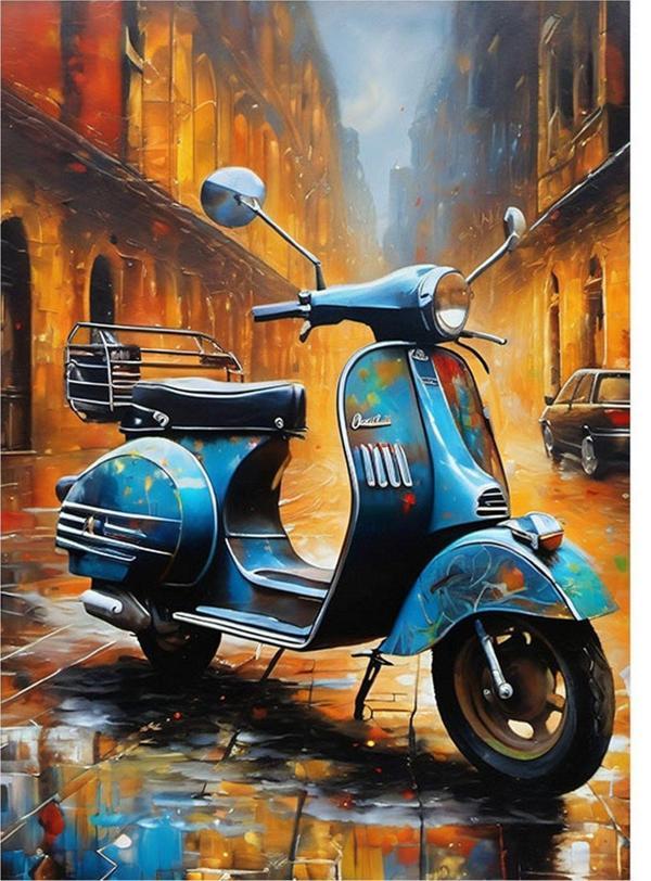 Ekart Scooter Motor Mdf poster 50 cm x 70 cm - Image 1
