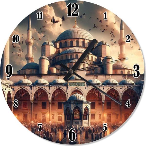 Ekart İstanbul Cami Manzaralı Sessiz Duvar Saati - Image 1