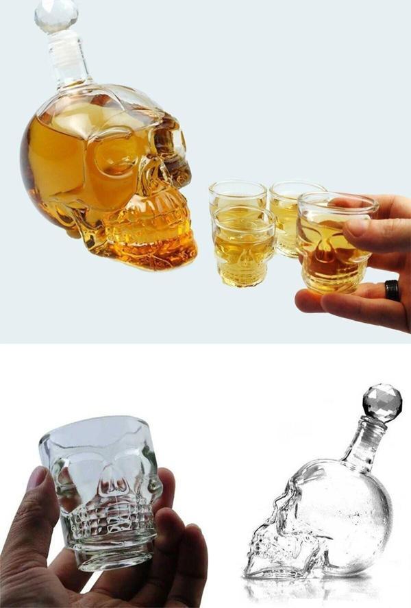 Mobgift Kuru Kafa Cam Şişe 550Ml. Ve Shot Bardak Seti 4'Lü - Image 1