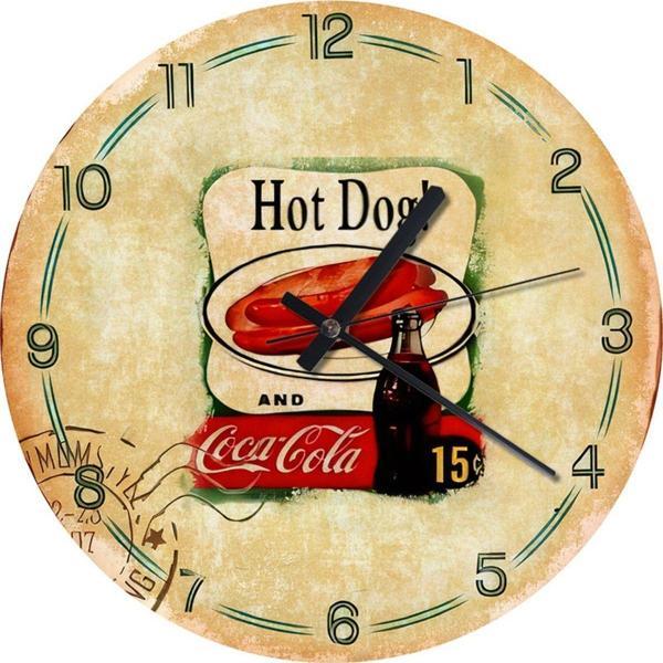 Ekart Hot Dog Ve Kola Mutfak Temalı Tasarım Duvar Saati - Image 1