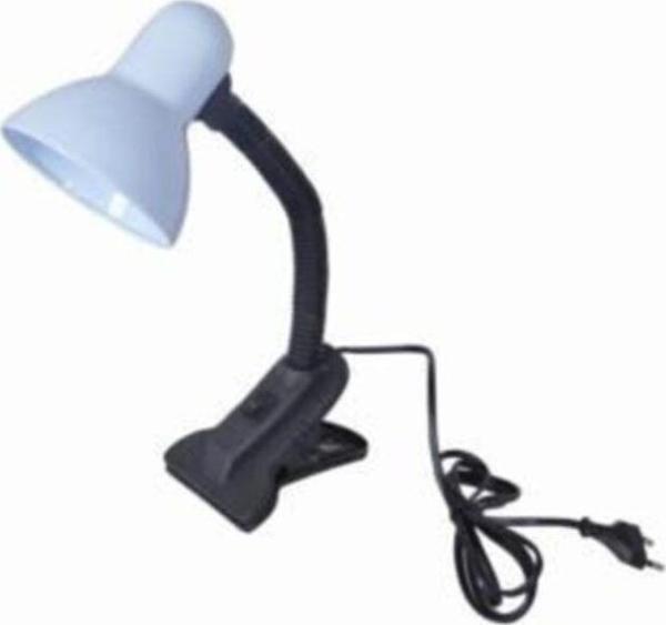 Mobgift Mandallı Spiralli Retro Çalışma Öğrenci Masa Lambası Beyaz - Image 1