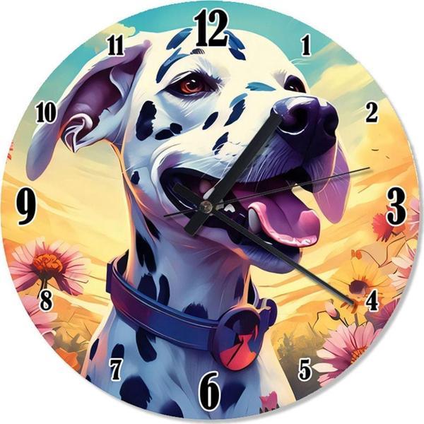 Ekart 101 Dalmaçyalı Sevimli Köpek Desenli Duvar Saati - Image 1
